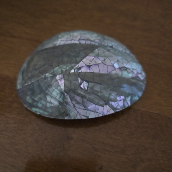 Charmant Belts Vintage Abalone Iridescent Shell Belt Buckle - Picture 1 of 4